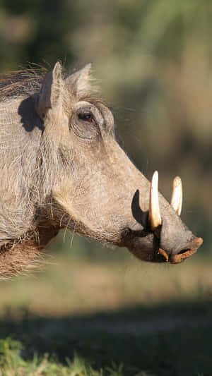 Close Up Warthog Profile Wallpaper