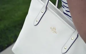 Close-up White Coach Bag Wallpaper