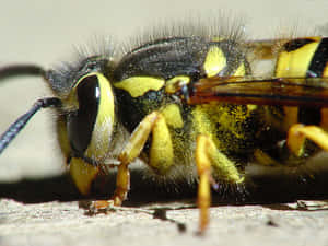 Close Up Yellowjacket Wasp Wallpaper