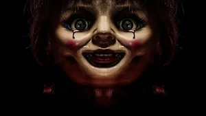 Closed-up Annabelle Cursed Doll Wallpaper