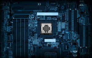 Closeup Of A Powerful 4k Processor On A Computer Motherboard Wallpaper