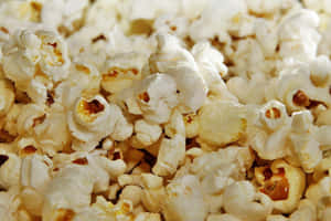 Closeup Of Fresh Popcorn Texture Wallpaper