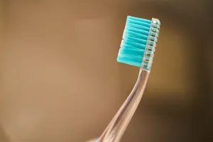 Closeup Transparent Toothbrush Wallpaper
