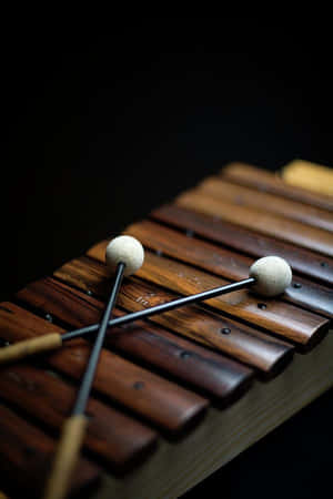 Closeup Xylophone With Mallets.jpg Wallpaper