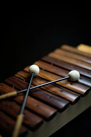 Closeup Xylophone With Mallets.jpg Wallpaper