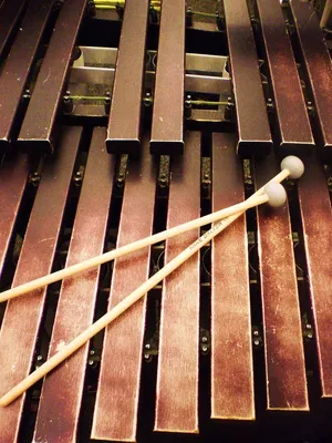 Closeup Xylophonewith Mallets Wallpaper
