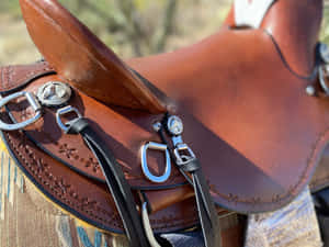 Closeupof Horse Saddleand Tack Wallpaper