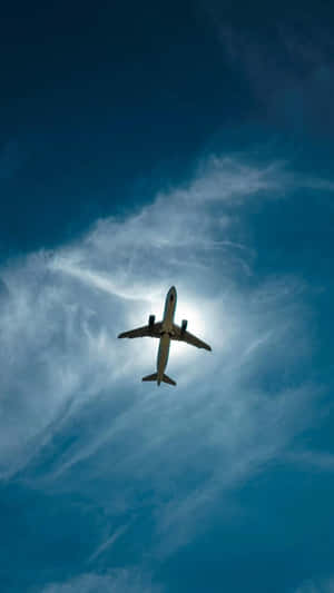 Cloud Sky Plane Background Below Shot Wallpaper