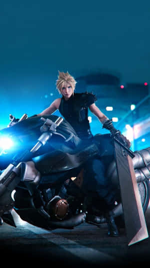 Cloud Strife Motorcycle F F7 R Wallpaper