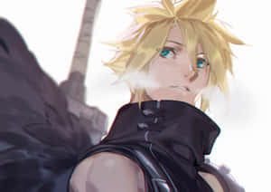 Cloud Strife Portraitwith Buster Sword Wallpaper