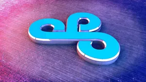 Cloud9 Blue Chrome Logo Wallpaper