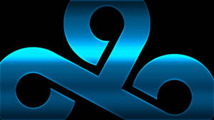 Cloud9 Logo In Pitch Black Wallpaper