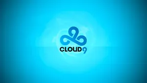 Cloud9 Vibrant Blue Colored Logo Wallpaper