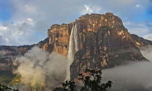 Clouds Below Angel Falls Wallpaper