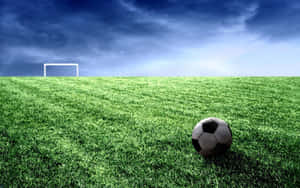 Cloudy Sky And Goalpost Football Pc Wallpaper