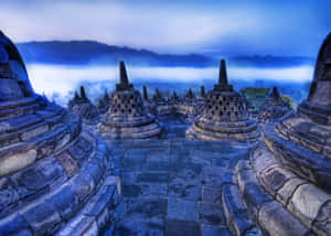 Cloudy Sky In Borobudur Temple Wallpaper