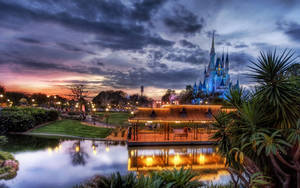 Cloudy Sky Walt Disney World Desktop Wallpaper