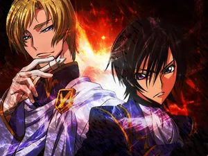 Clovisand Lelouch Code Geass Anime Artwork Wallpaper