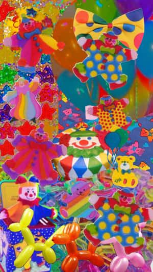 Clowncore_ Chaos_ Collage Wallpaper