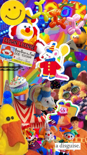 Clowncore_ Chaos_ Collage Wallpaper