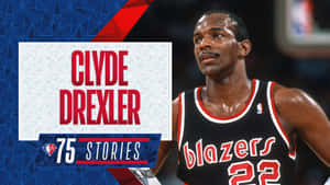 Clyde Drexler Blazers Nba Phtography Wallpaper