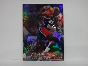 Clyde Drexler Houston Rockets Vintage Poster Card Wallpaper