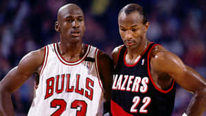 Clyde Drexler Michael Jordan Bulls Blazers Wallpaper