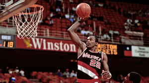 Clyde Drexler Slam Dunk Jump Photography Wallpaper