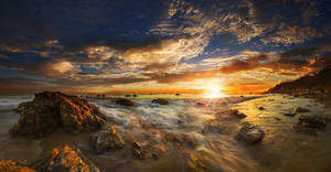 Coast Of Malibu Beach Wallpaper