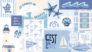 Coastal Beach Vibes Wallpaper