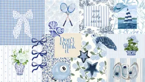 Coastal Blue Decor Inspiration Wallpaper