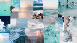 Coastal Collage Aesthetic Wallpaper