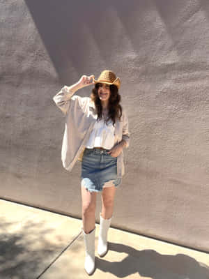 Coastal Cowgirl Chic Outfit Wallpaper