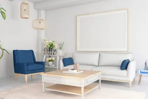 Coastal Grandmother Living Room Decor Wallpaper