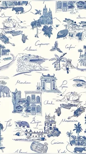 Coastal Inspired Pattern Design Wallpaper