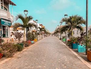 Cobblestone Path In Cape Verde Wallpaper