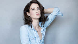 Cobie Smulders Striking A Pose In A Stunning Photoshoot Wallpaper