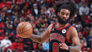 Coby White Chicago Bulls Action Shot Wallpaper