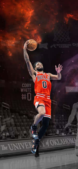 Coby White Chicago Bulls Dynamic Layup Wallpaper