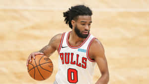 Coby White Chicago Bulls Game Action Wallpaper