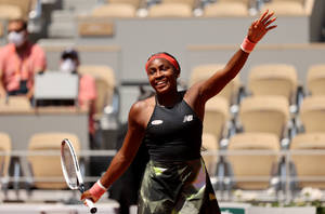 Coco Gauff Camouflage Skirt Wallpaper