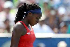 Coco Gauff In Red Tank Top Wallpaper