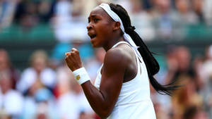 Coco Gauff With Closed Fist Wallpaper