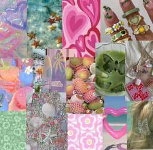 Coconut_ Girl_ Aesthetic_ Collage Wallpaper