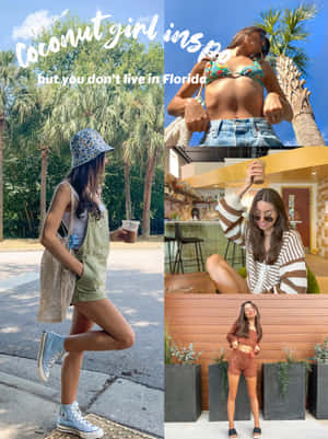 Coconut Girl Inspiration Collage Wallpaper