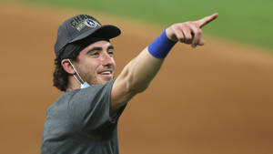 Cody Bellinger Pointing Finger Wallpaper