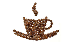 Coffee Cup Madeof Beans Wallpaper