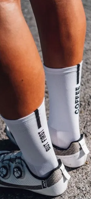 Coffee Themed Socksand Sneakers Wallpaper