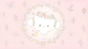 Cogimyun Cute Floral Character Wallpaper