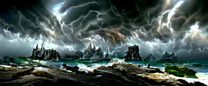 Coherent Rainstorm Clouds Wallpaper